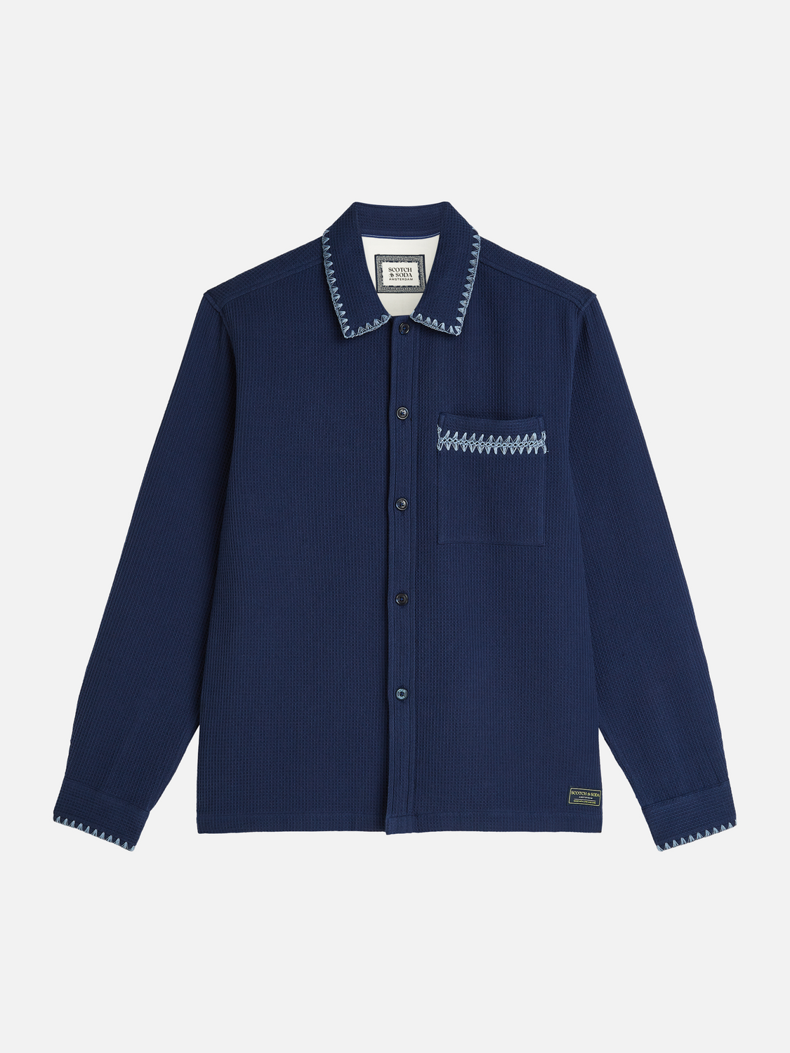 Waffle Structure Relaxed-Fit Shirt