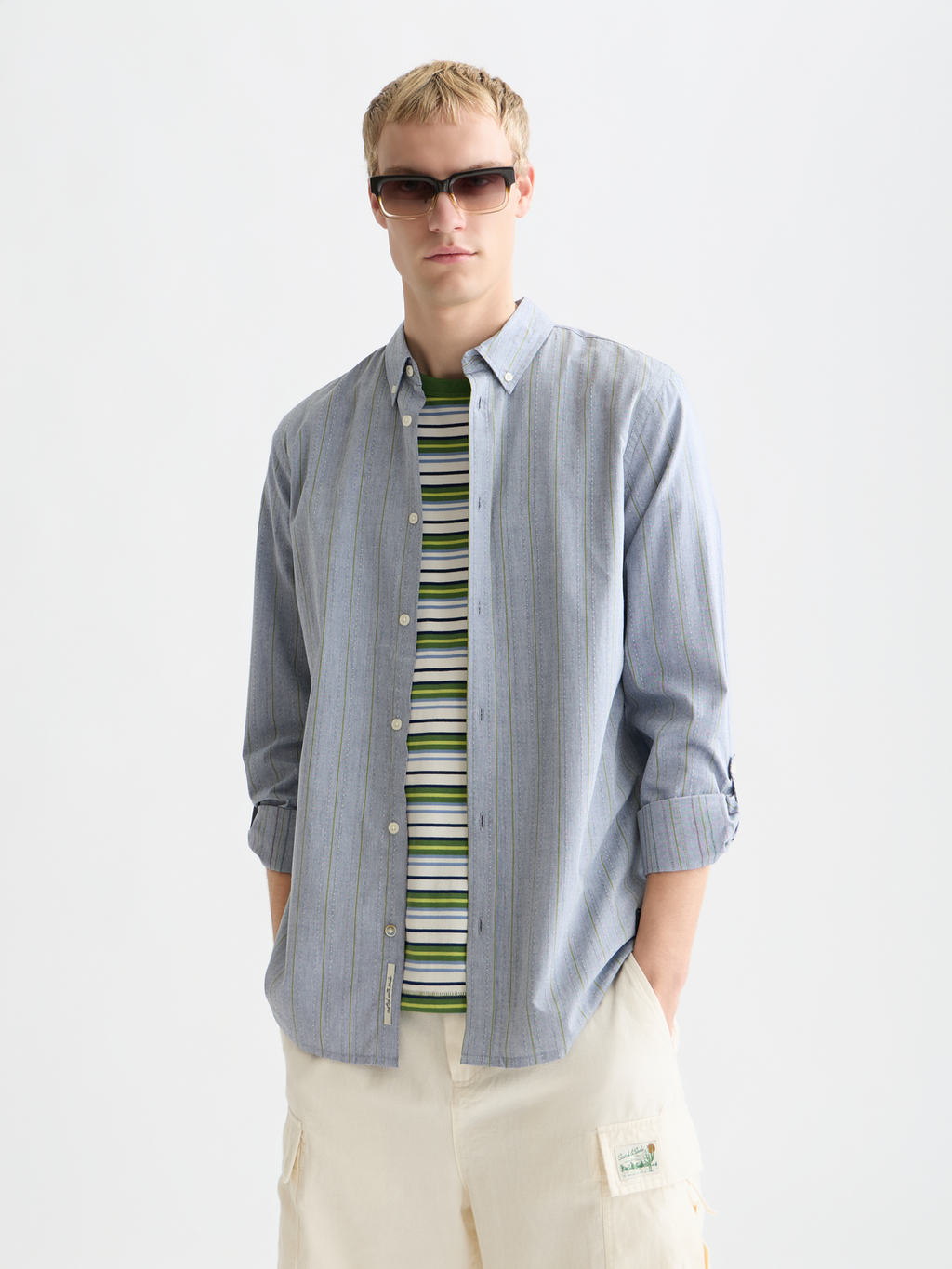 Yarn-Dyed Dobby Regular-Fit Shirt