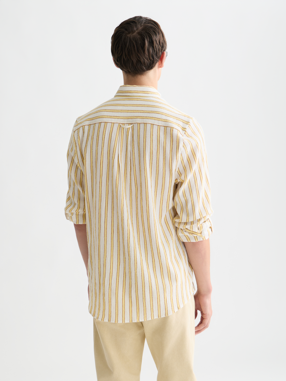 Striped Crinkle Structure Regularfit Shirt