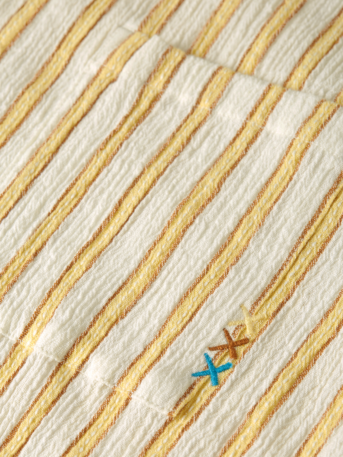 Striped Crinkle Structure Regularfit Shirt