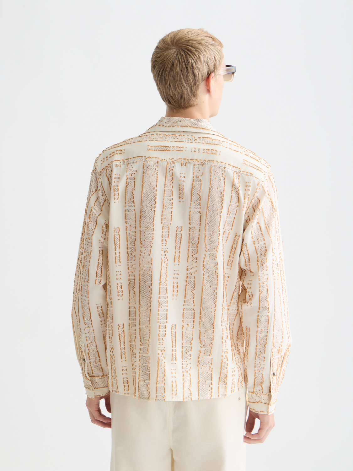 Jacquard Structure Boxy-Fit Shirt