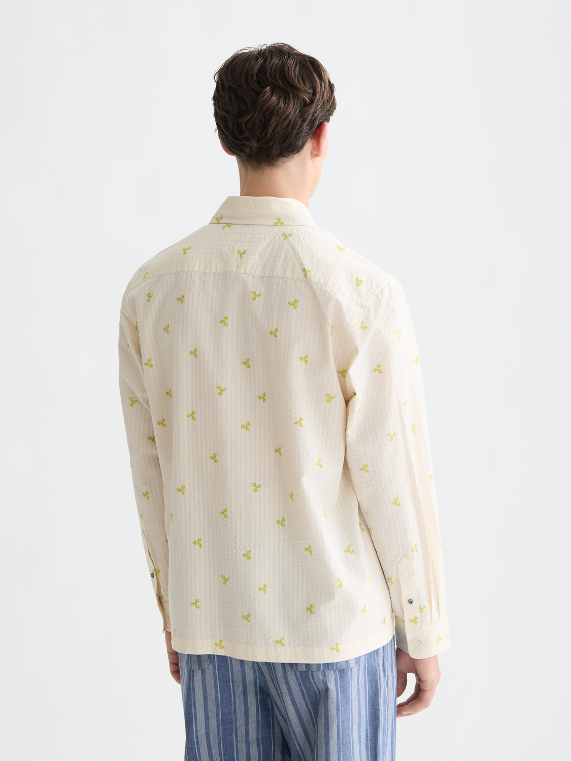 Printed Seersucker Relaxed-Fit Shirt