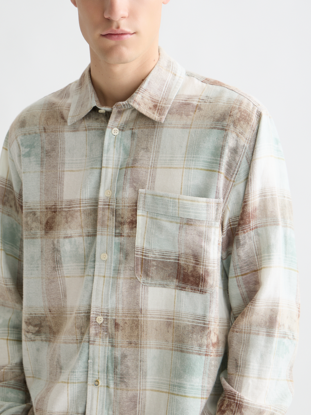 Washed Check Relaxed-Fit Shirt