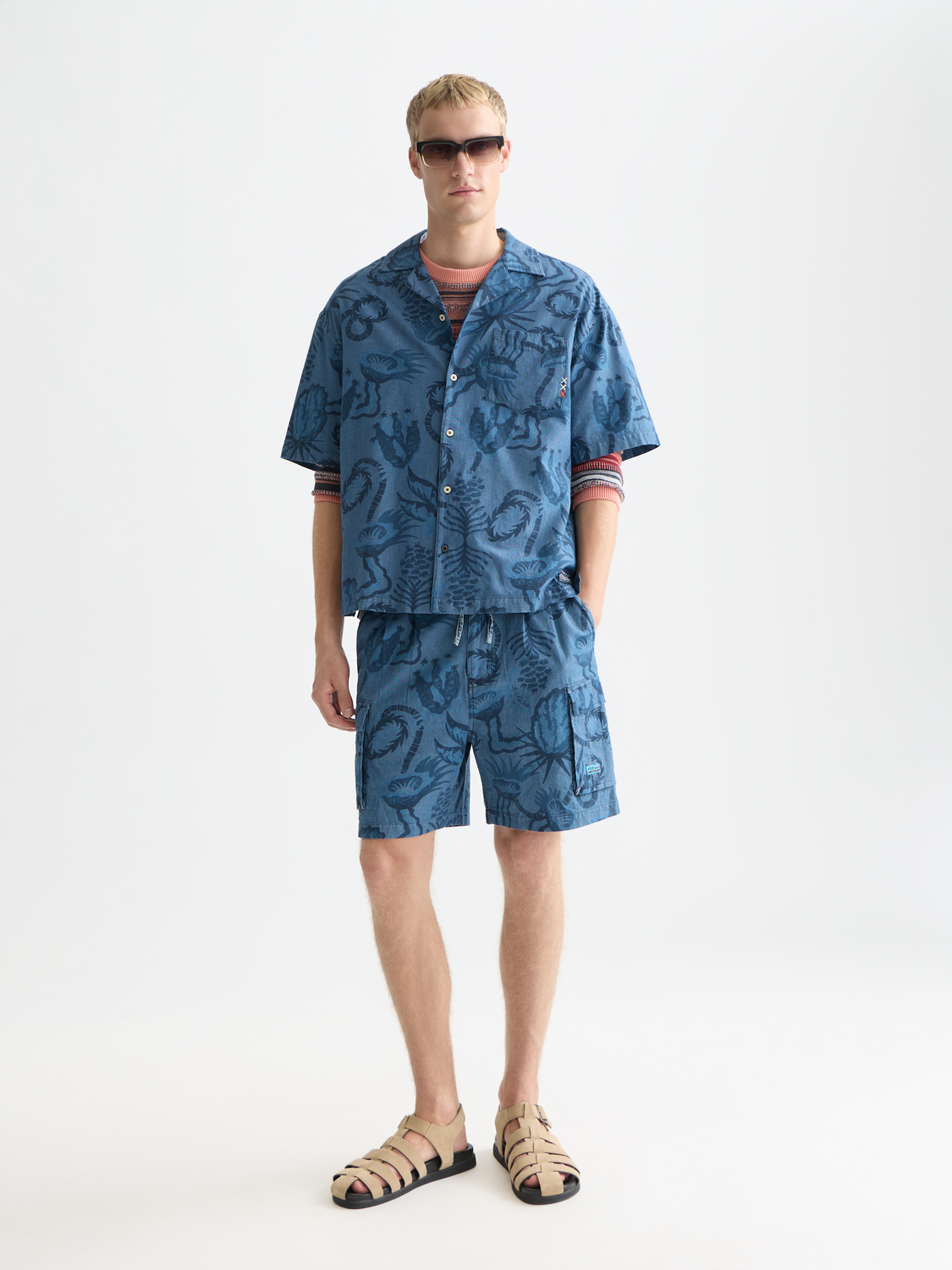 Printed Chambray Shirt