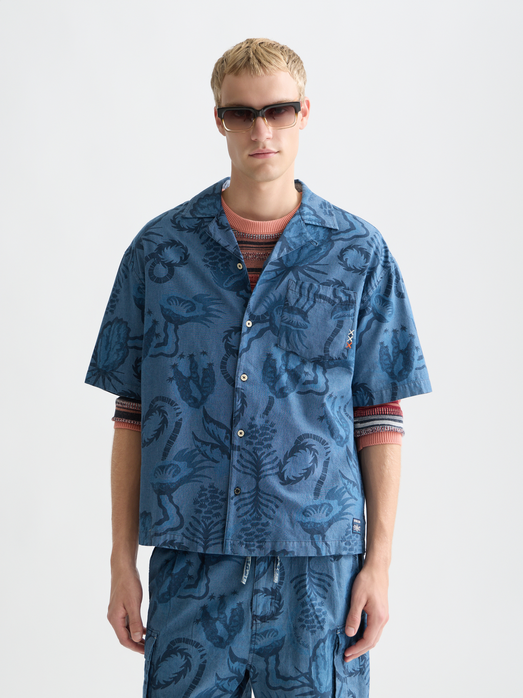 Printed Chambray Shirt