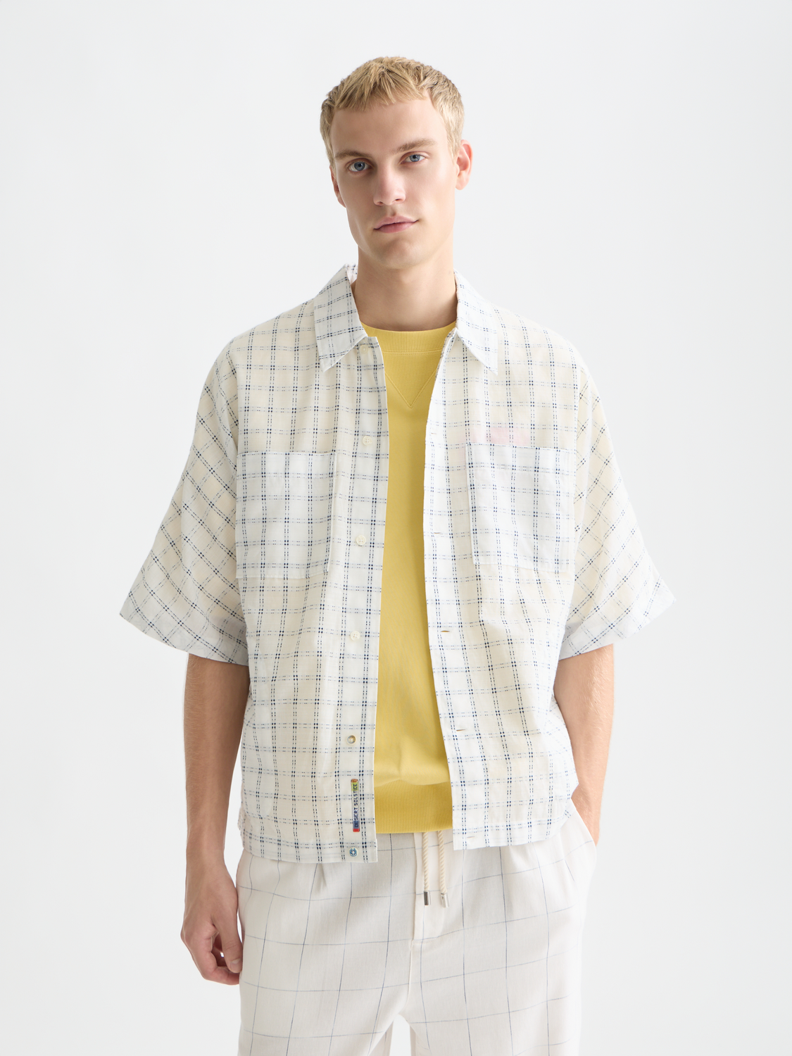 Check Loose-Fit Short-Sleeve Shirt