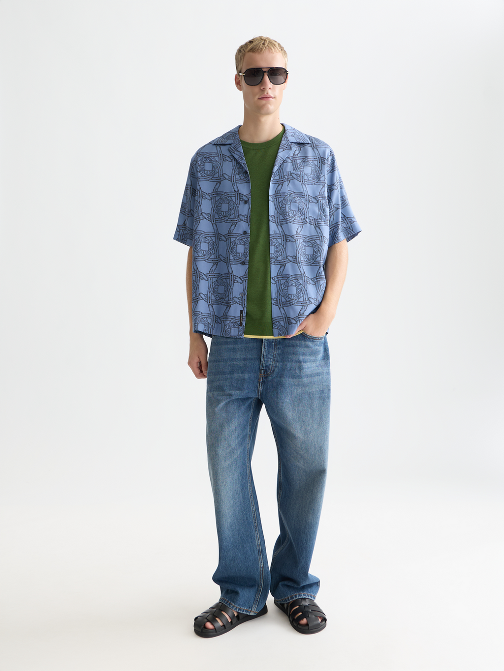 Printed Tencel Short Sleeve Shirt