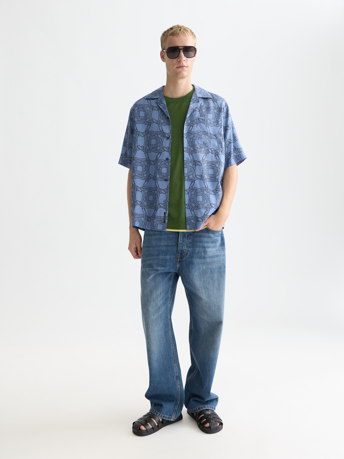 Printed Tencel Short Sleeve Shirt