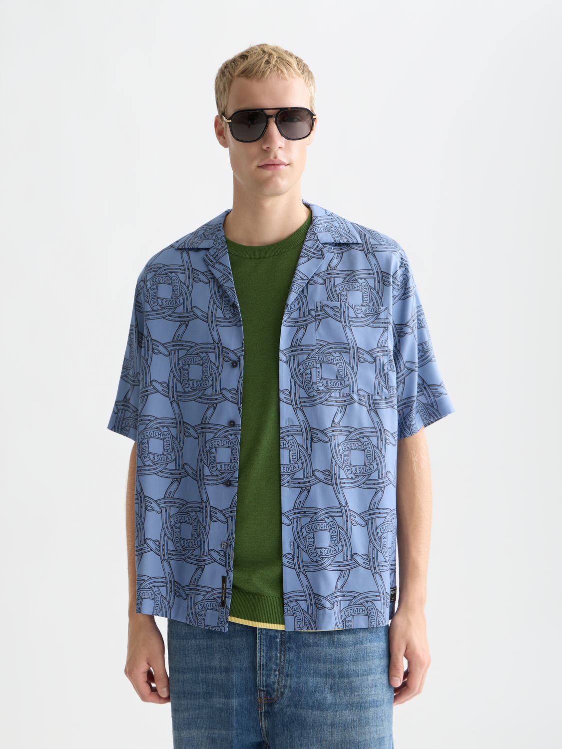 Printed Tencel Short Sleeve Shirt