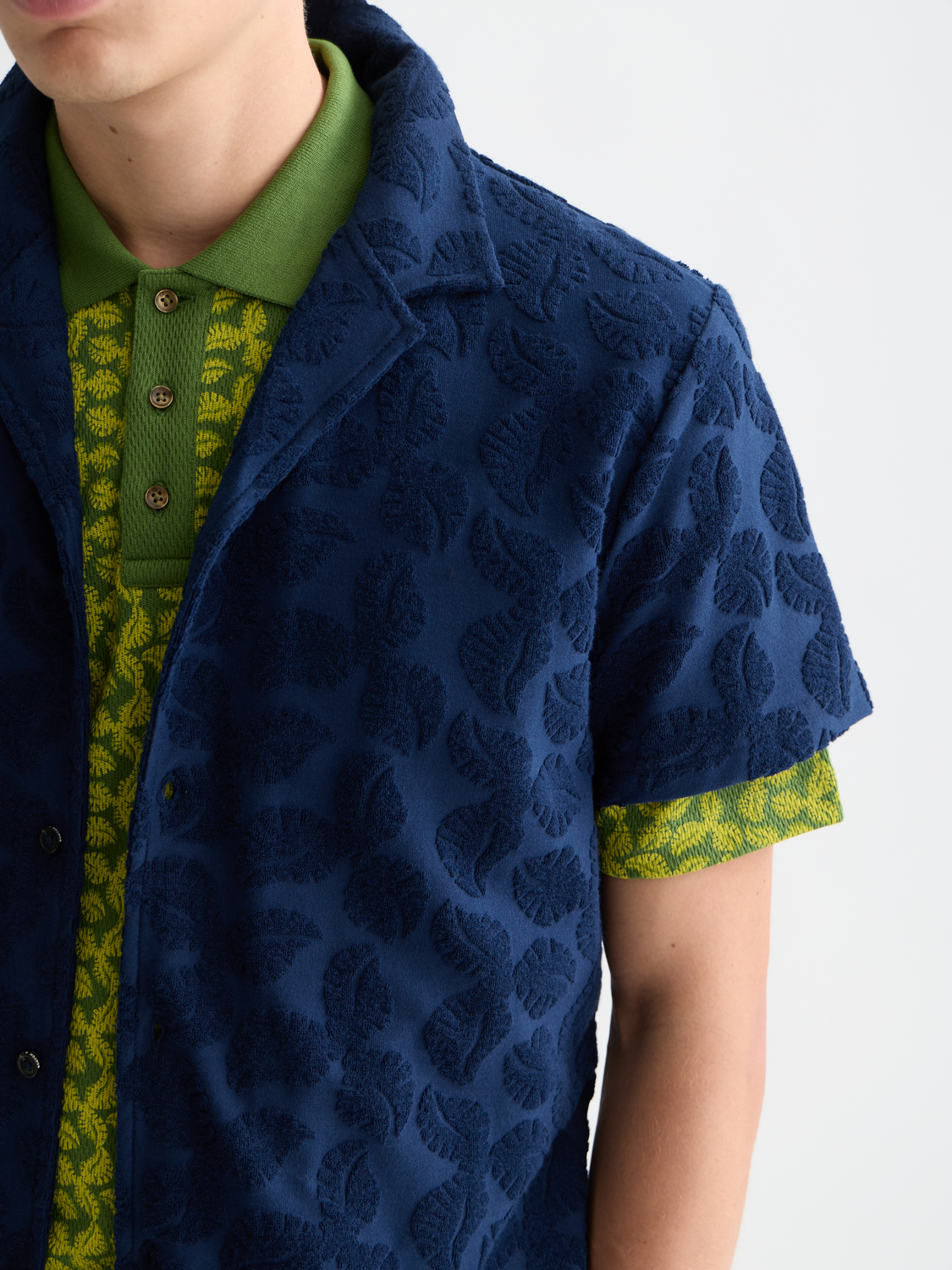 Terry Jacquard Regularfit Shortsleeved Shirt