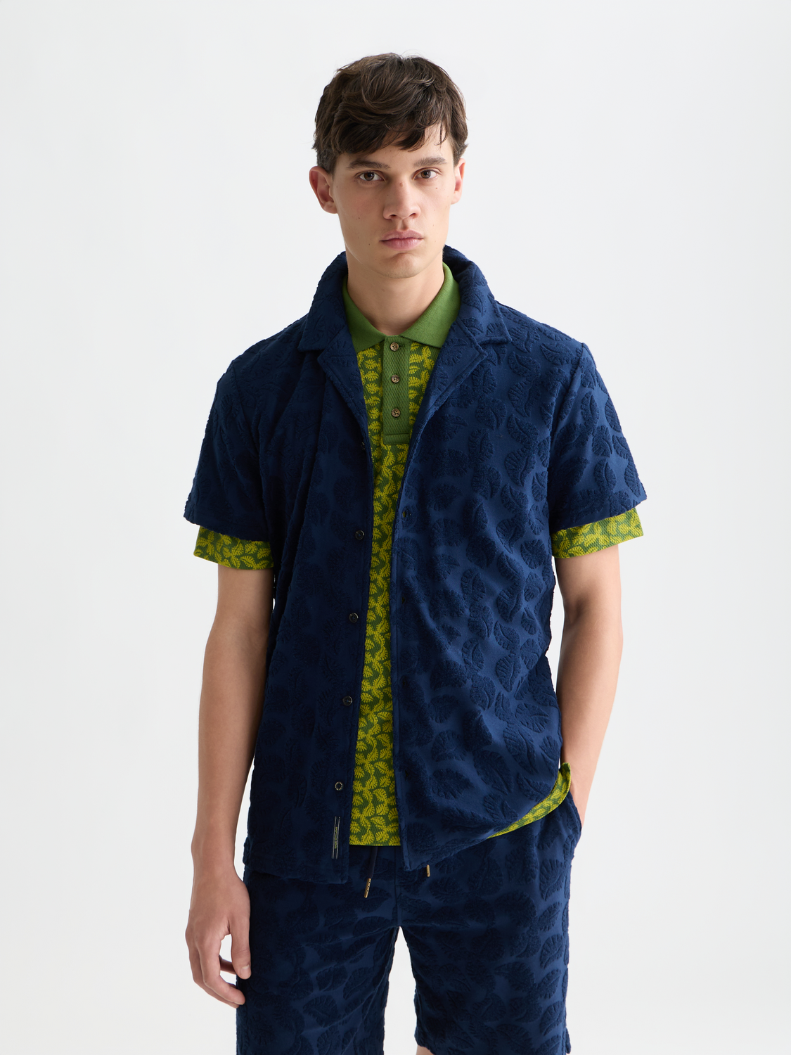 Terry Jacquard Regularfit Shortsleeved Shirt