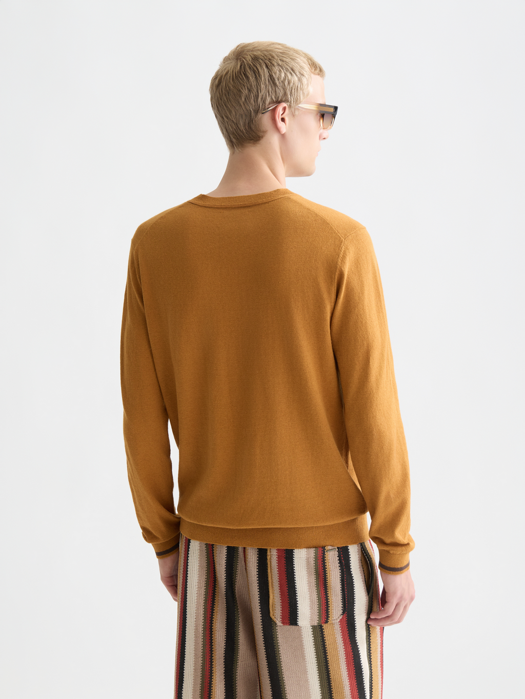 Linen-Blend Regular-Fit Pullover