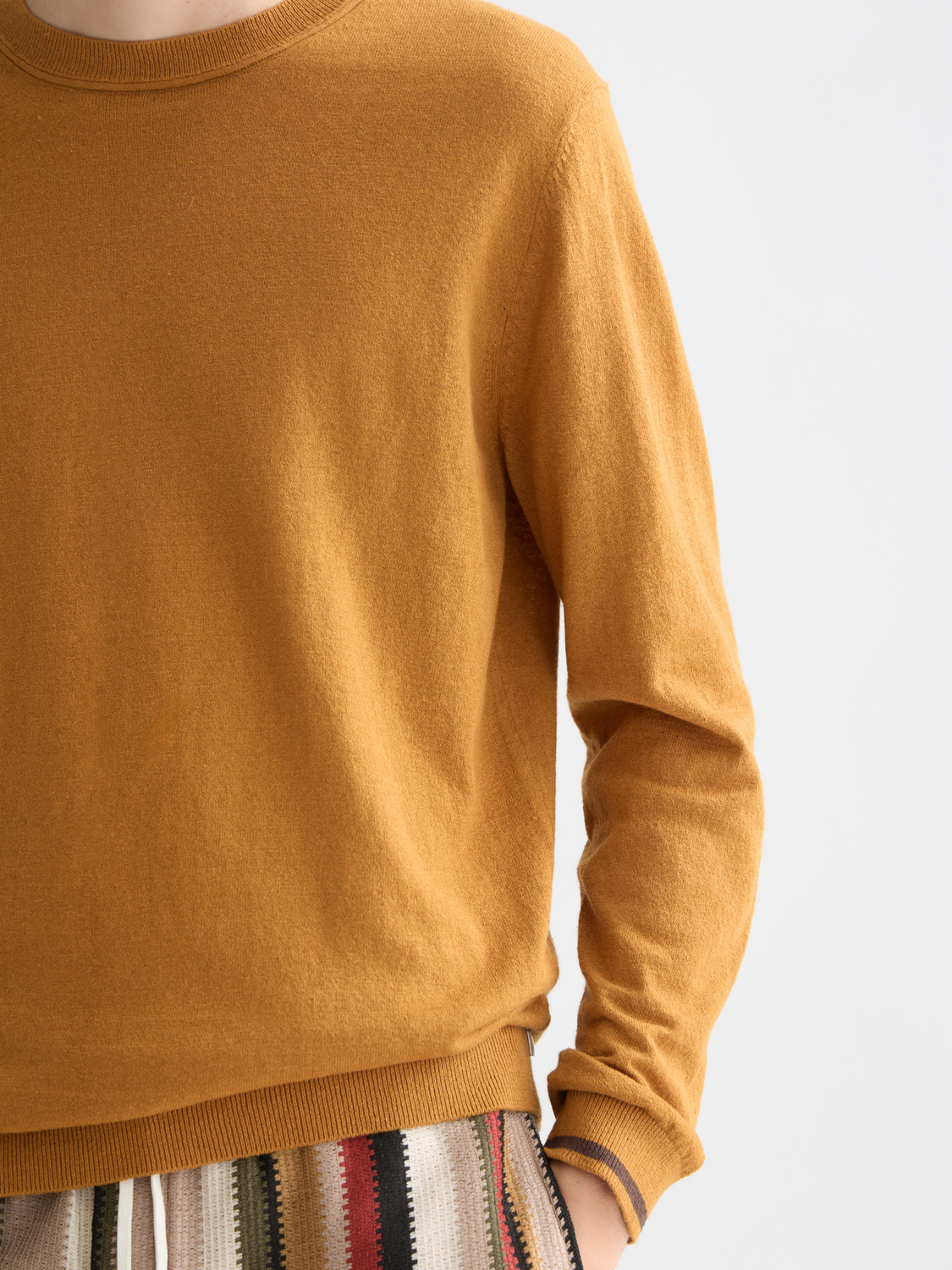 Linen-Blend Regular-Fit Pullover