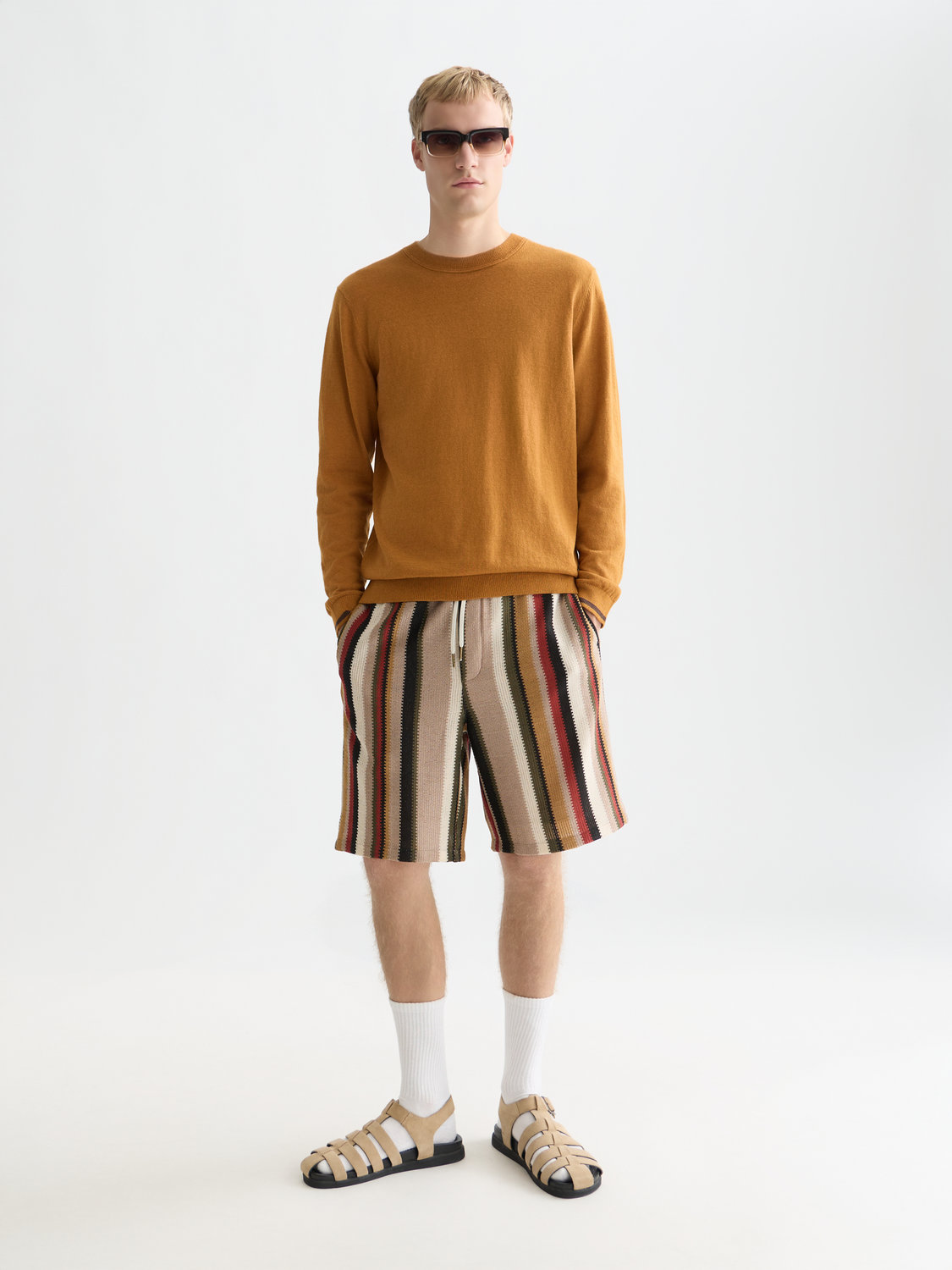 Linen-Blend Regular-Fit Pullover