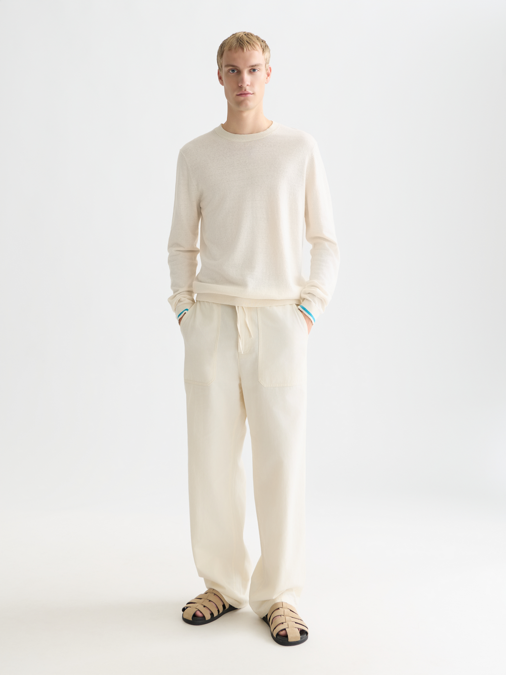 Linen-Blend Regular-Fit Pullover