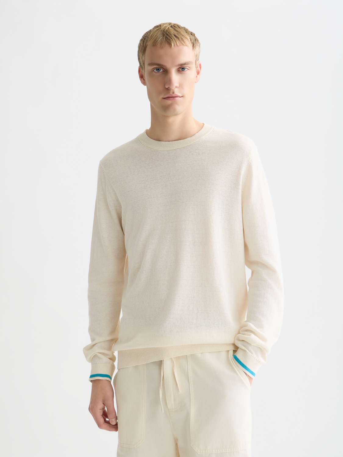 Linen-Blend Regular-Fit Pullover