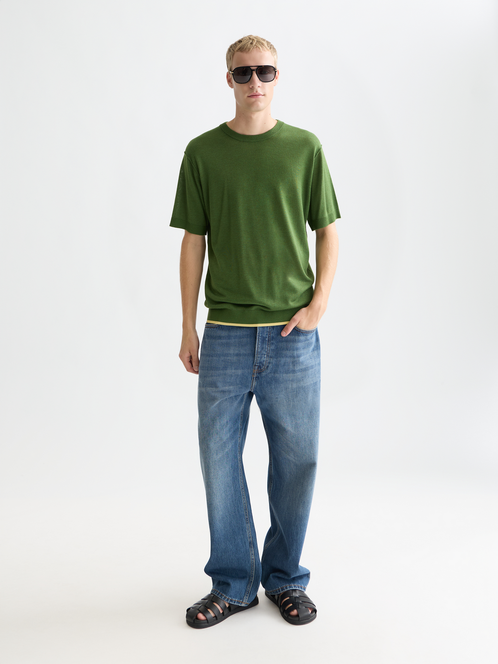 Knitted Relaxed-Fit T-Shirt