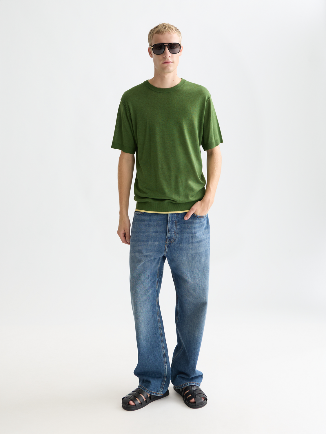 Knitted Relaxed-Fit T-Shirt