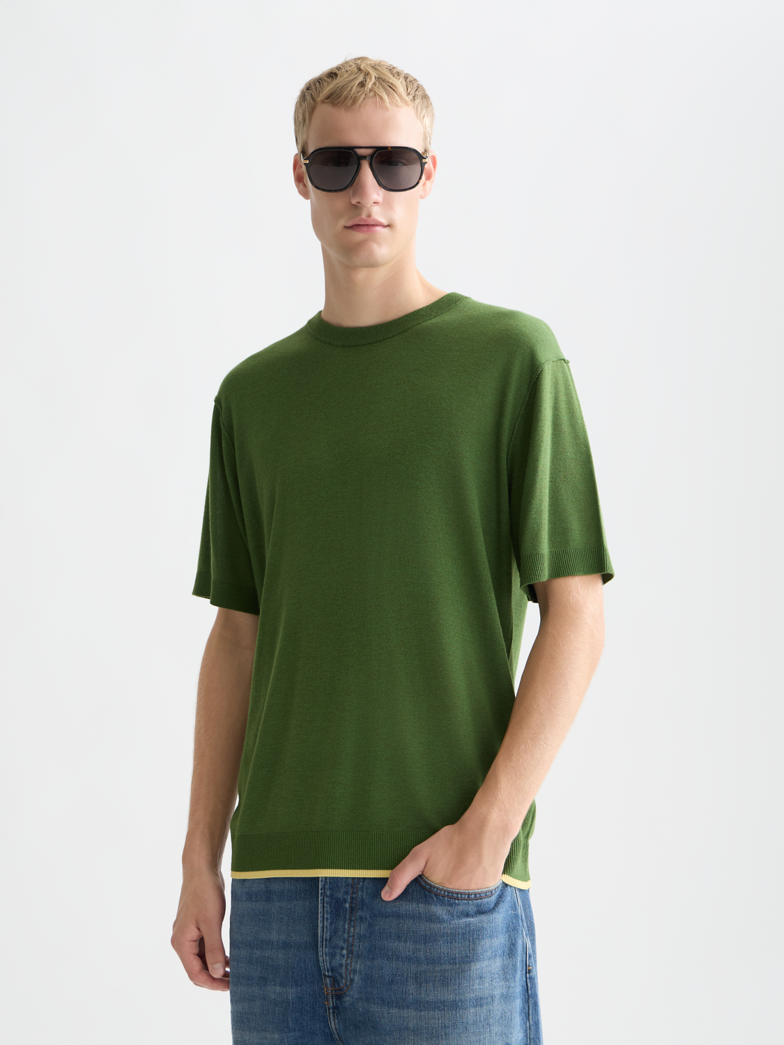 Knitted Relaxed-Fit T-Shirt