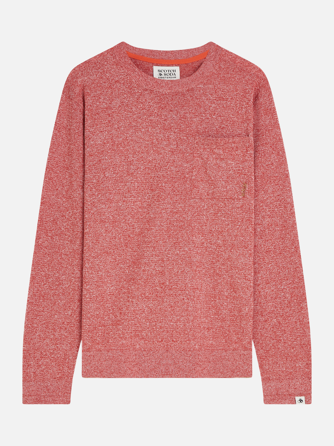 Linen-Blend Melange Regular-Fit Pullover