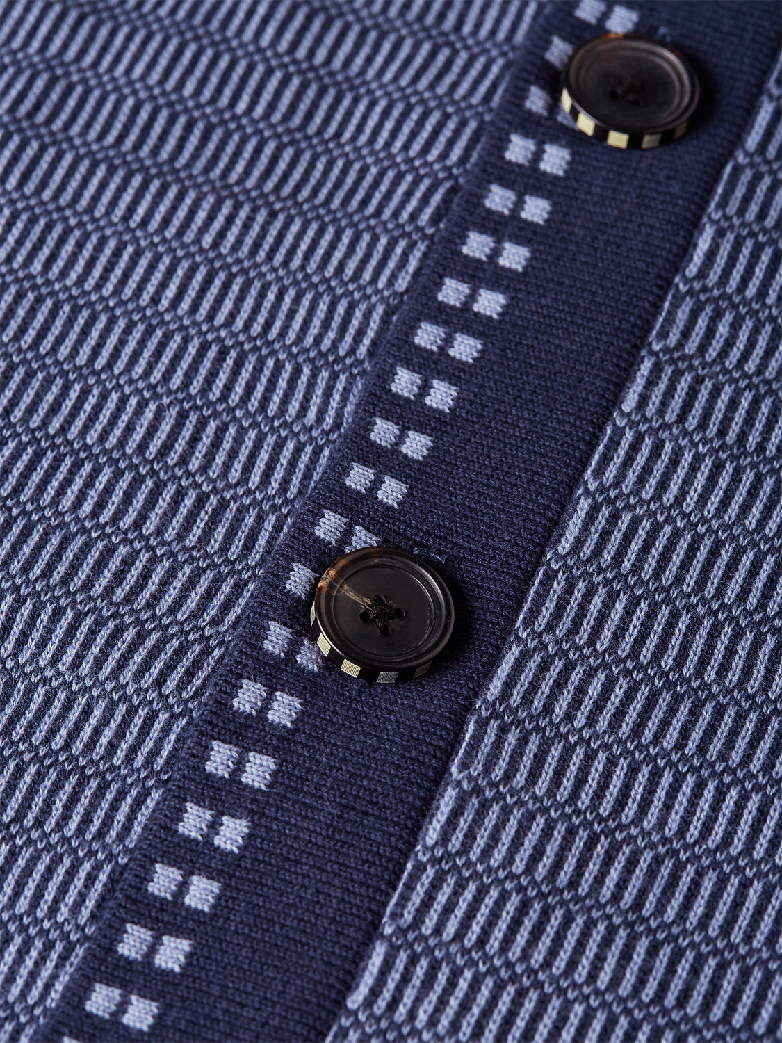 Polo Dropped Shoulder Cardigan