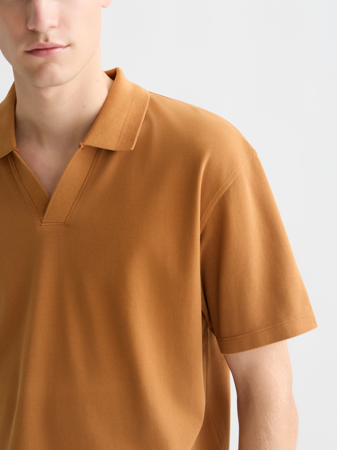 3 Crosses Pique Relaxed-Fit Garment-Dyed Polo