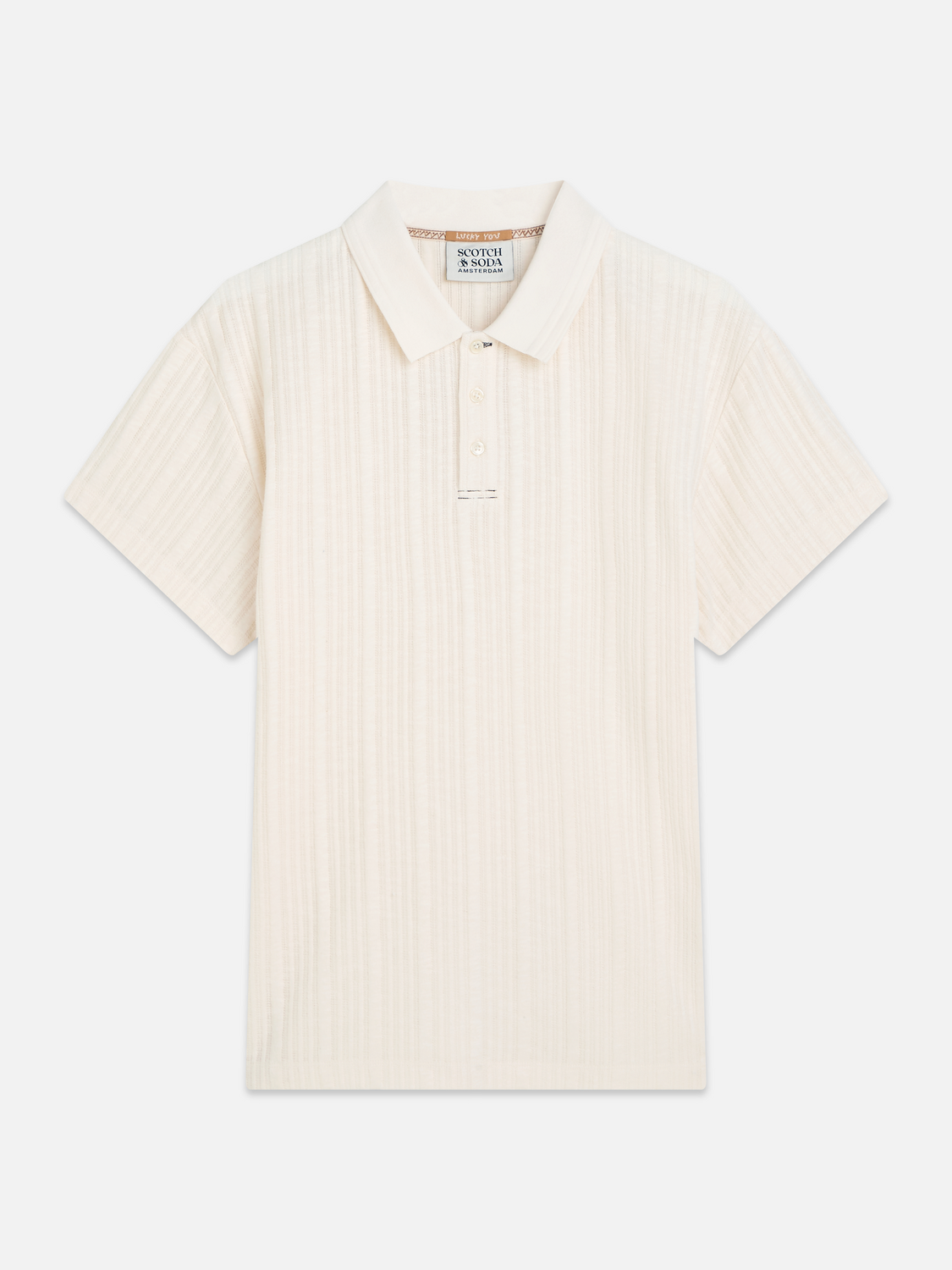 Structured Ribbed Relaxed-Fit Polo