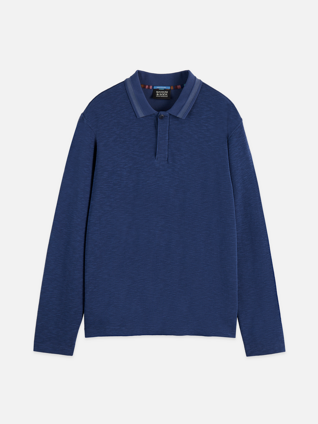 Structured Relaxed-Fit Long-Sleeved Polo