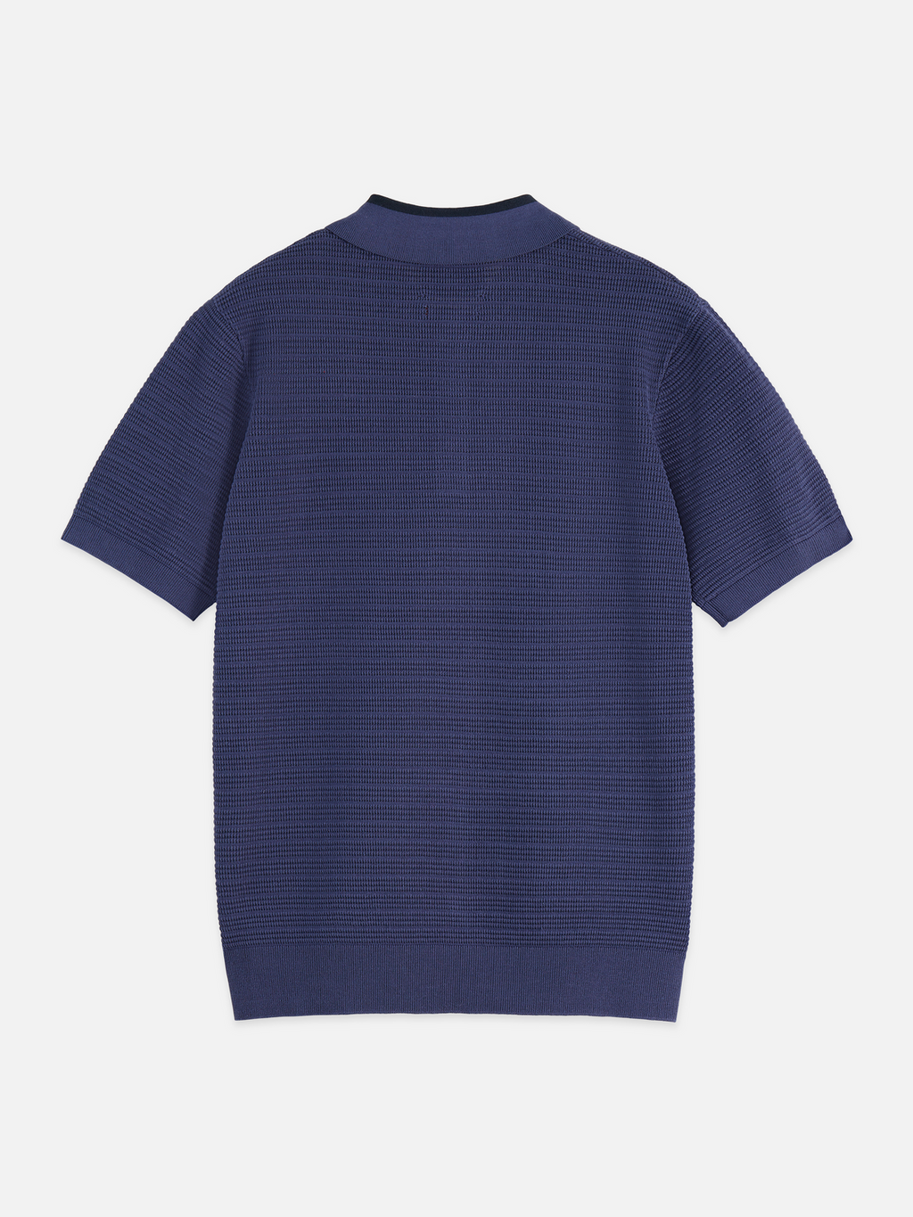 Structured Knitted Regular-Fit Polo