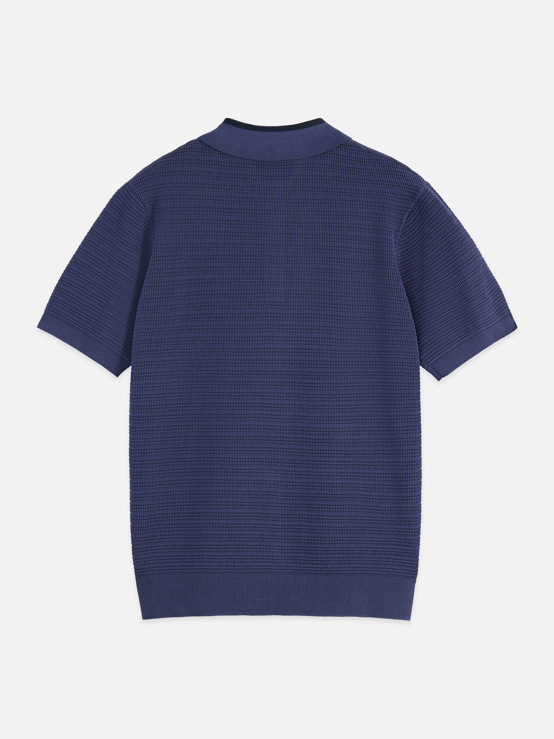 Structured Knitted Regular-Fit Polo