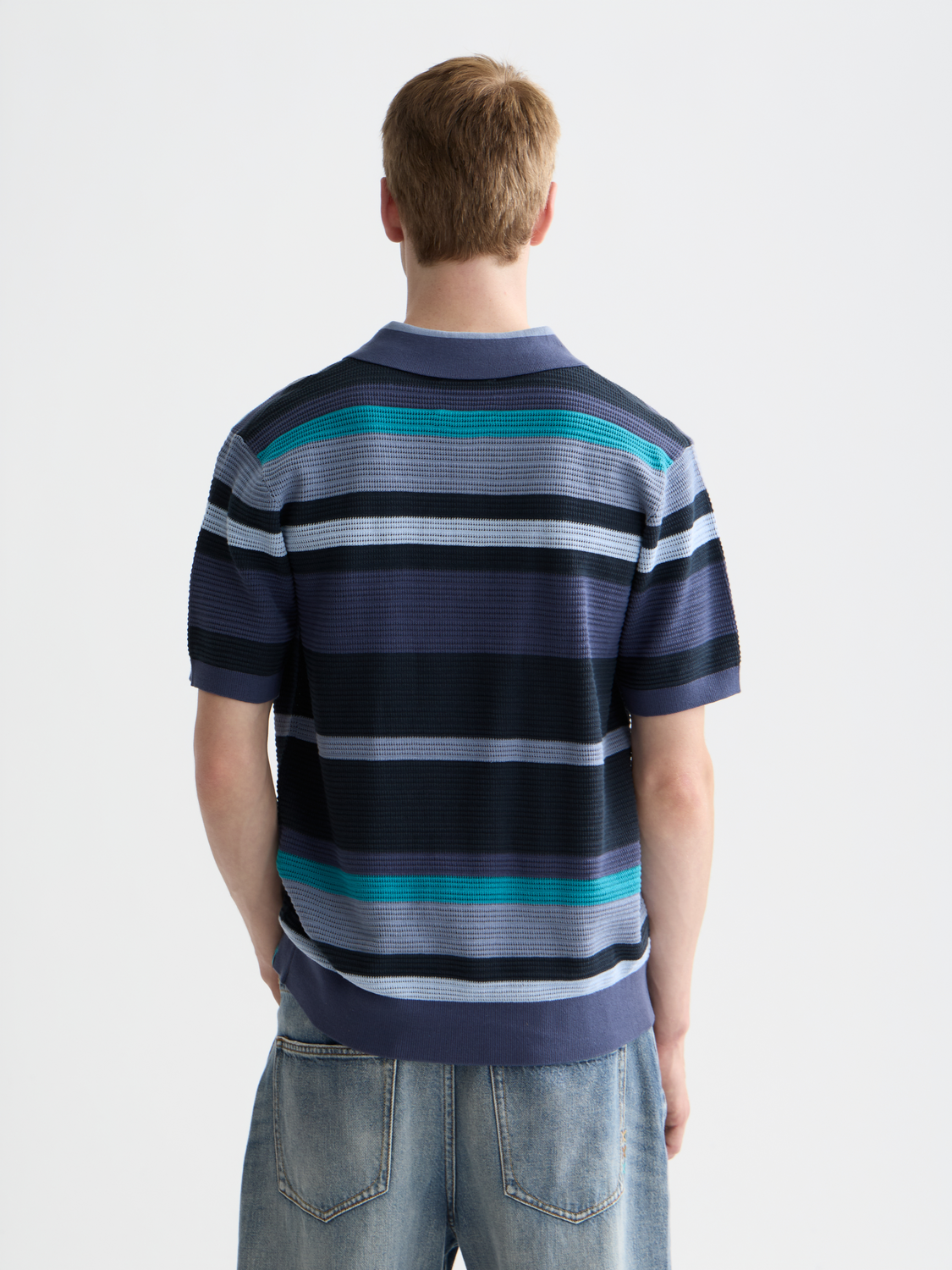 Knitted Striped Regular-Fit Polo