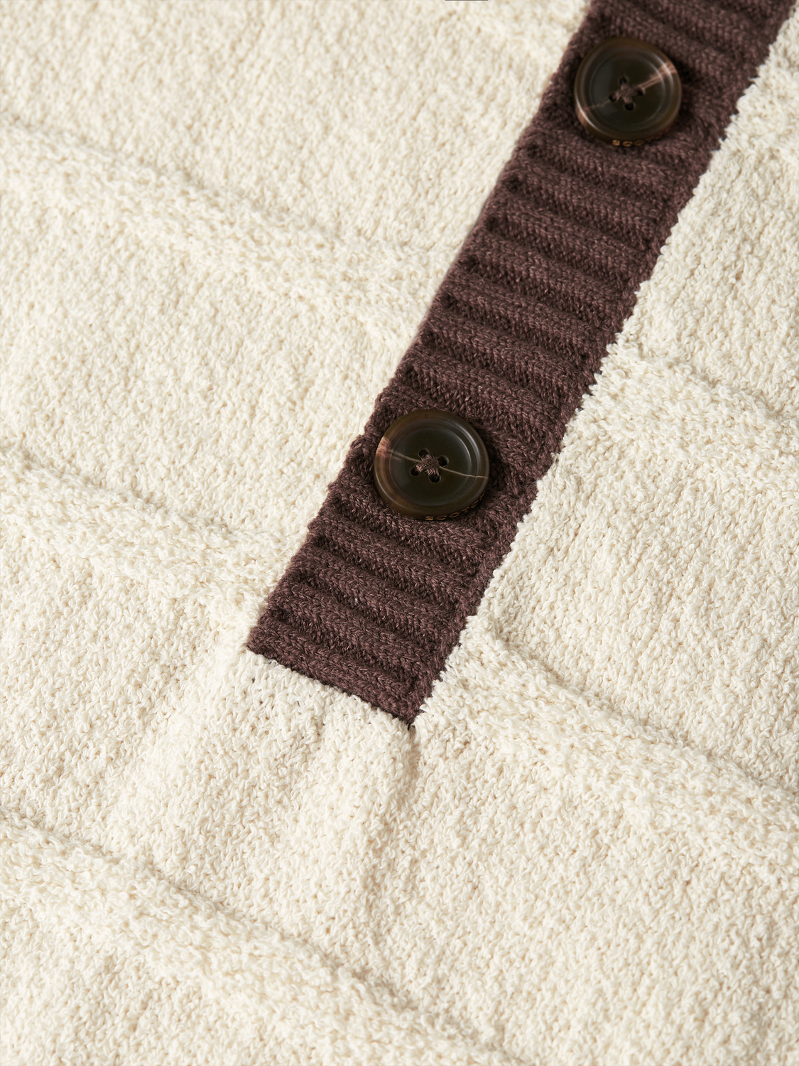 Structured Knitted Loose-Fit Polo