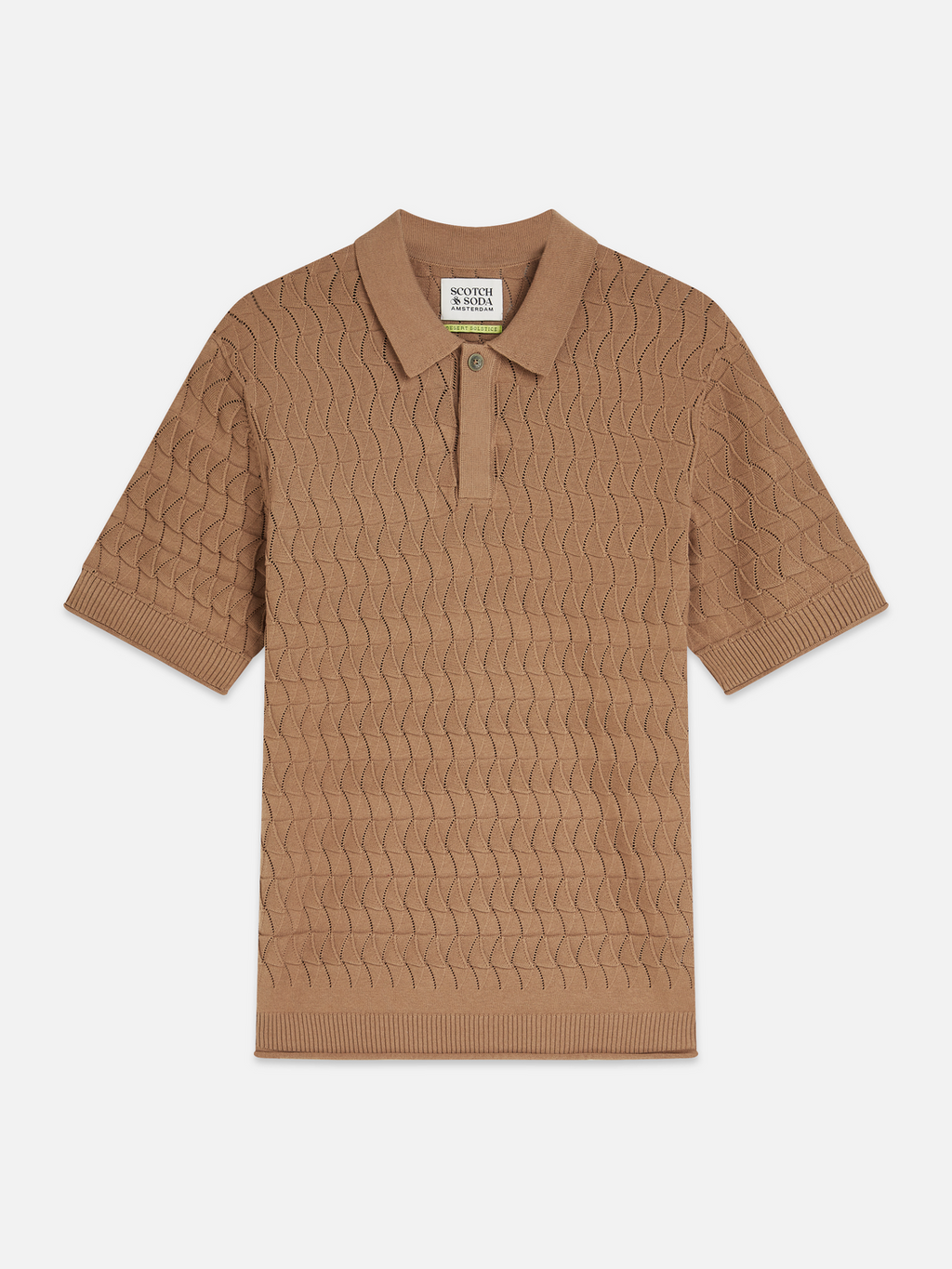 Pointelle Knitted Regular Fit Polo