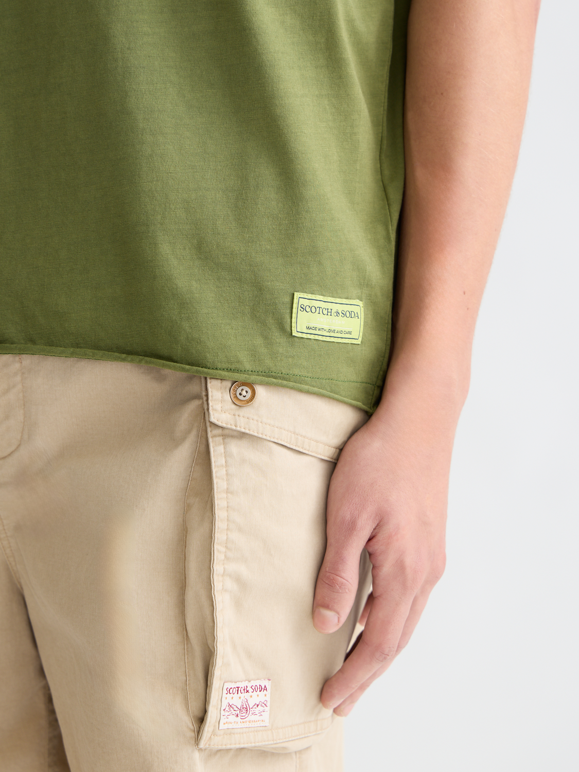 Essentials – Raw Edge Relaxed-Fit Garment Dyed T-Shirt