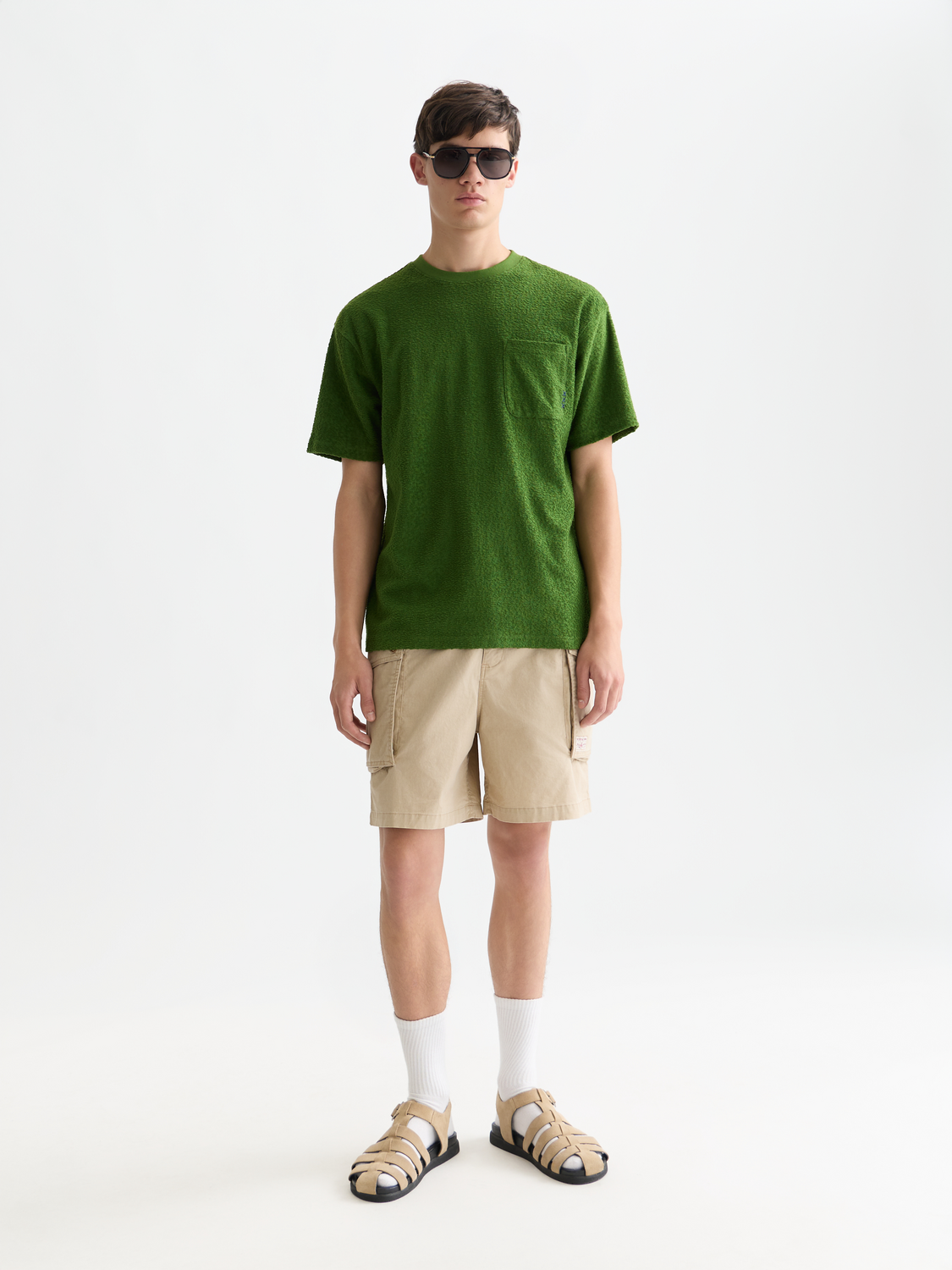 Jacquard Toweling Relaxed Fit T-Shirt