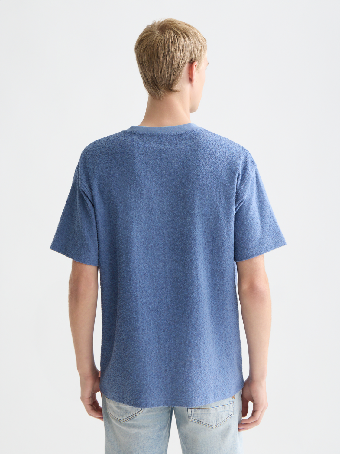 Jacquard Towelling Relaxed-Fit T-Shirt