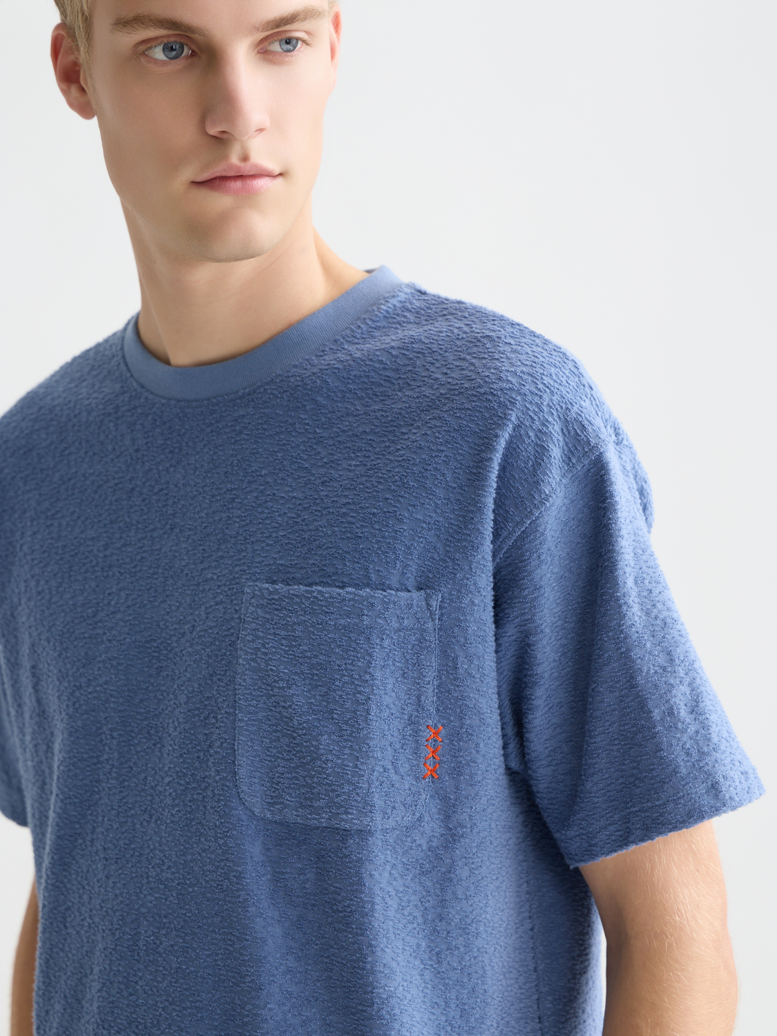 Jacquard Towelling Relaxed-Fit T-Shirt