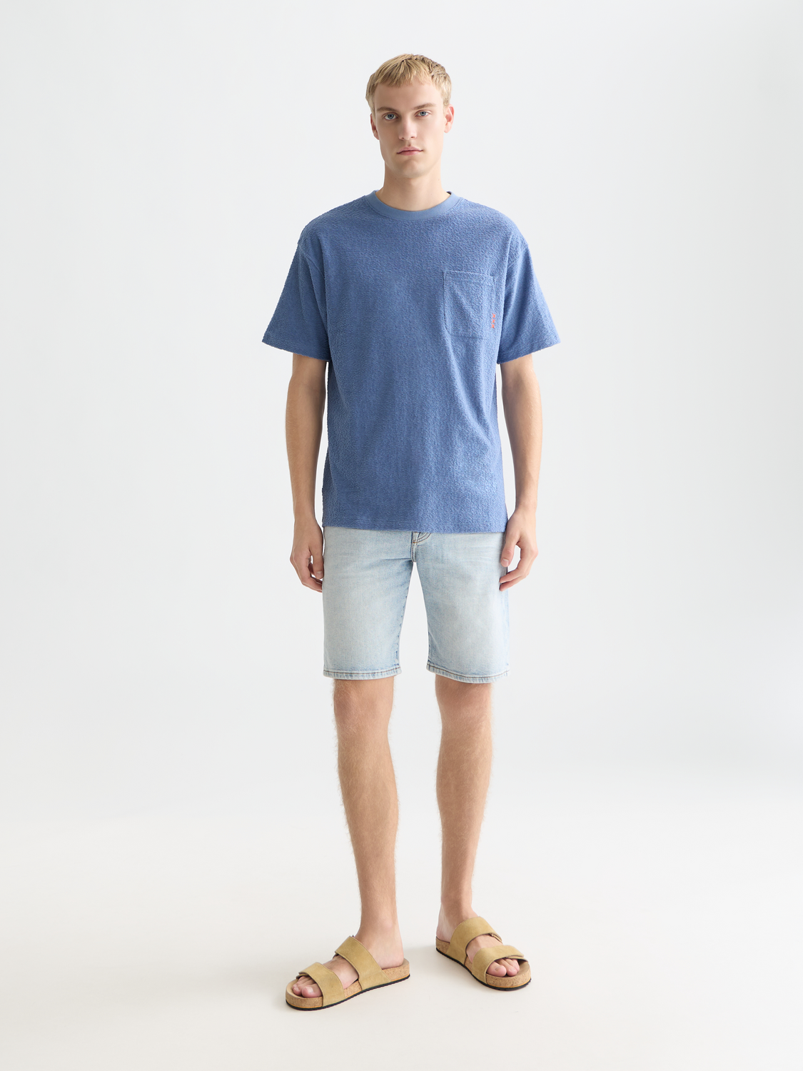 Jacquard Towelling Relaxed-Fit T-Shirt