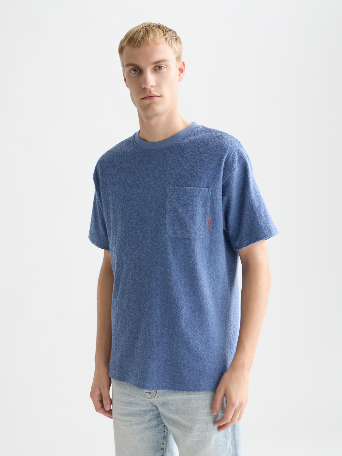 Jacquard Towelling Relaxed-Fit T-Shirt