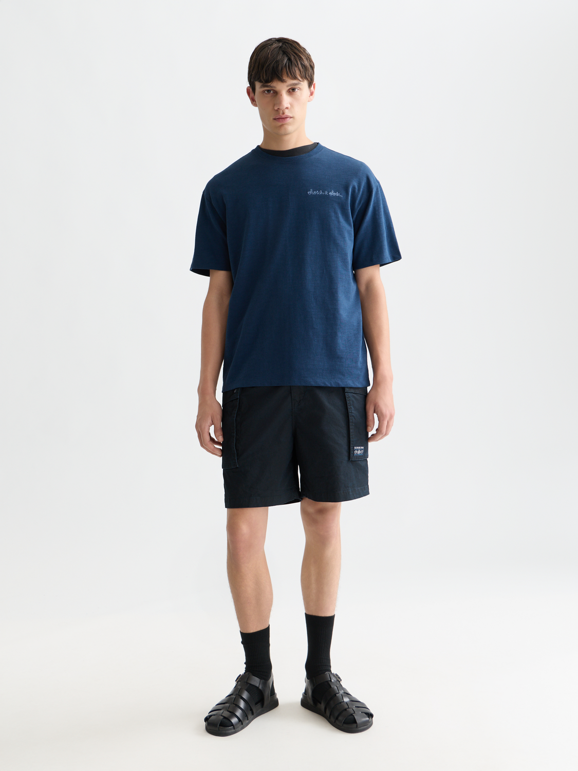 Slub-Yarn Chest Pocket Artwork Relaxed-Fit T-Shirt