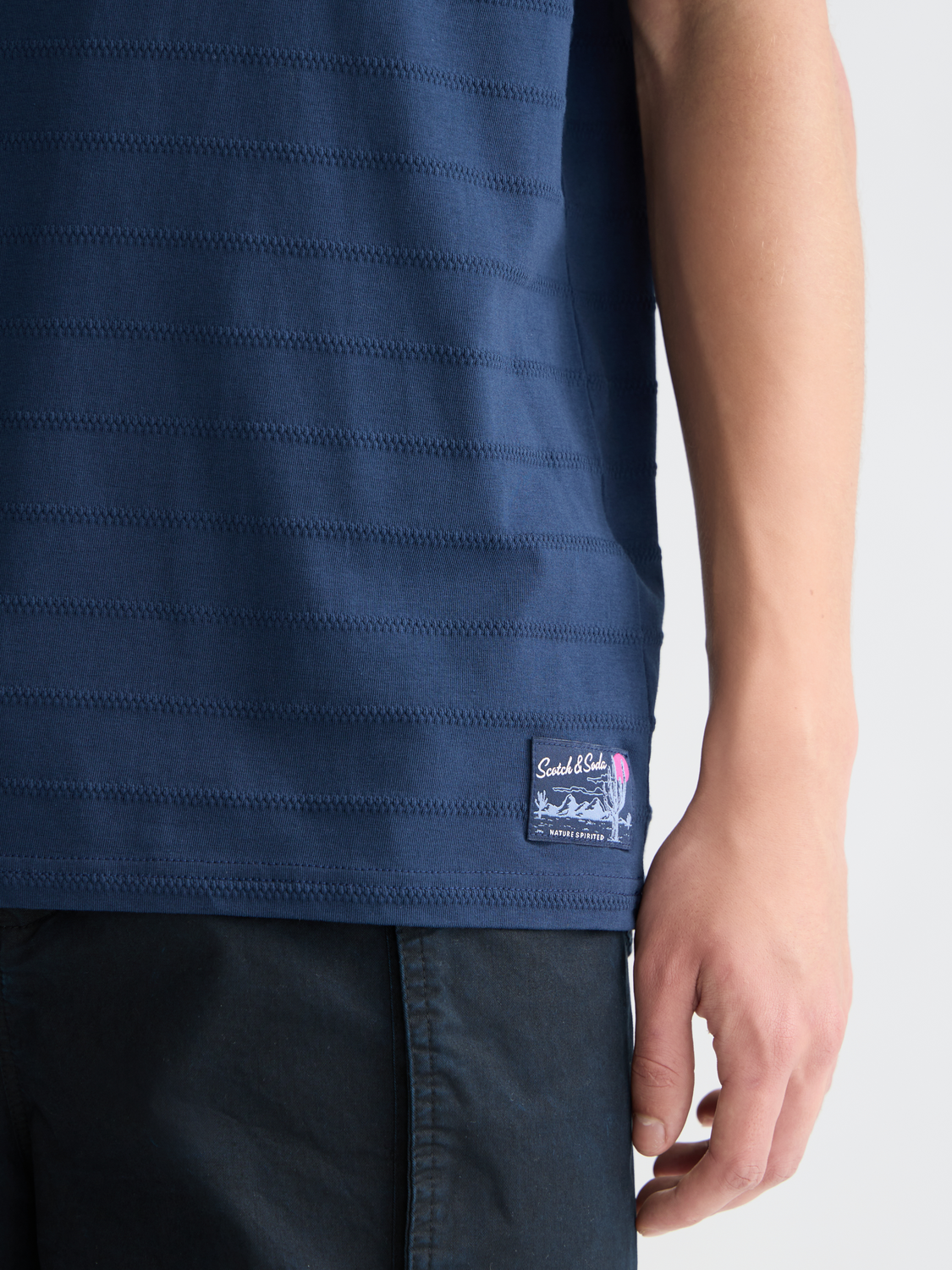 Structured Jacquard Relaxed-Fit T-Shirt