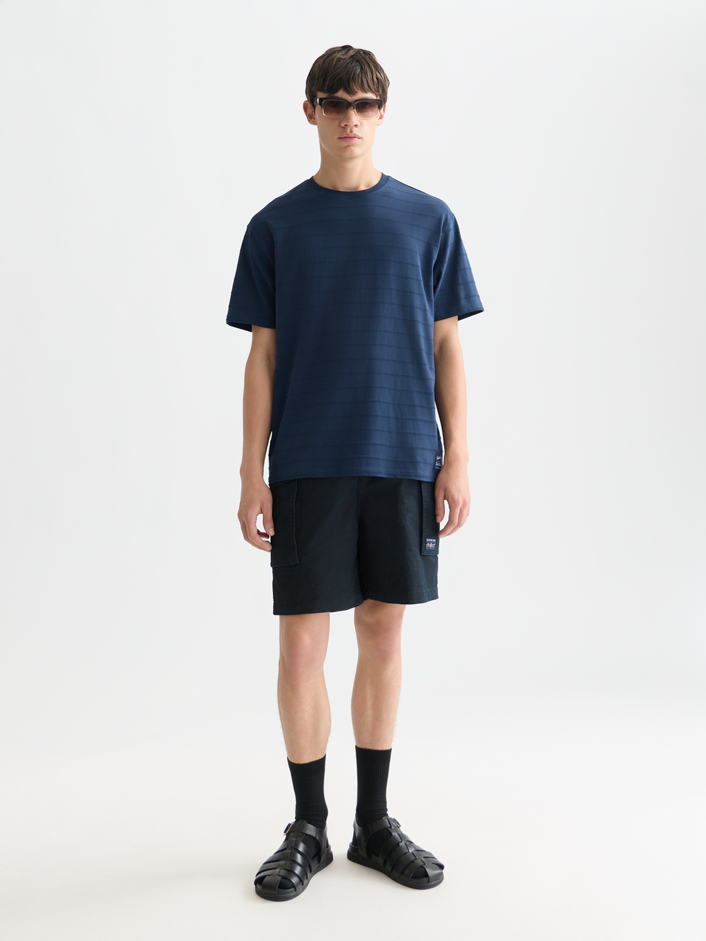 Structured Jacquard Relaxed-Fit T-Shirt