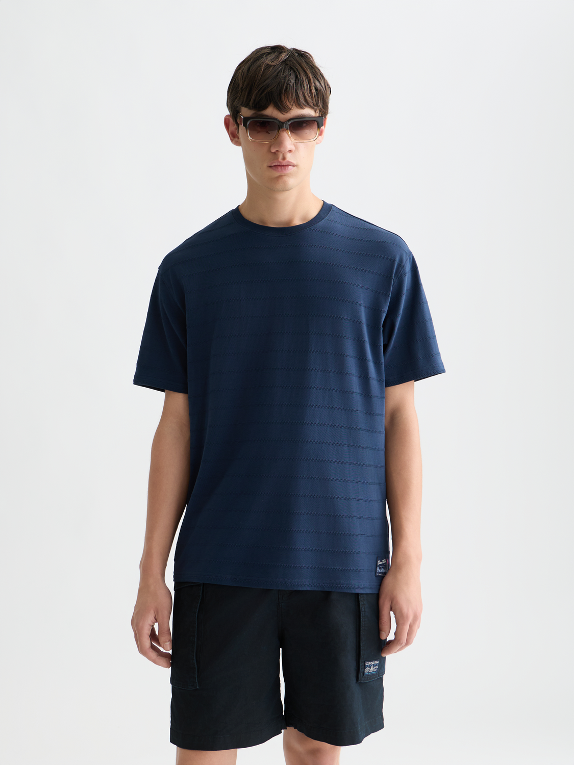 Structured Jacquard Relaxed-Fit T-Shirt