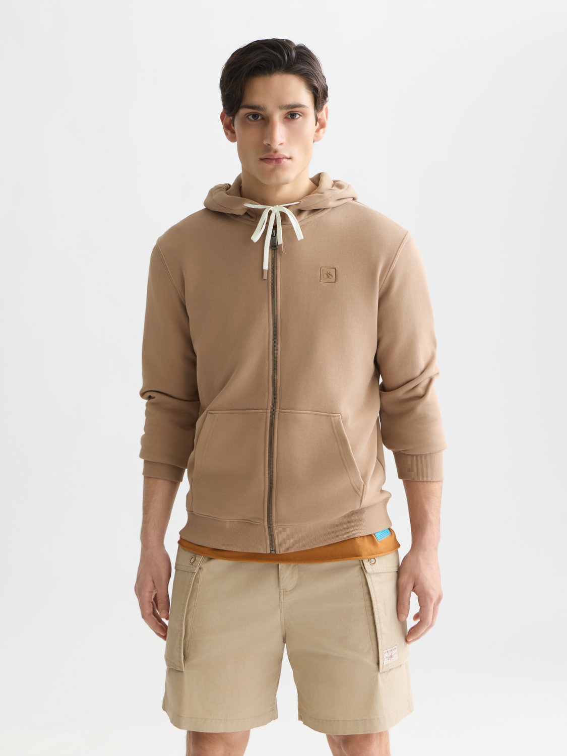 Logo Badge Regular-Fit Zip-Up Hoodie