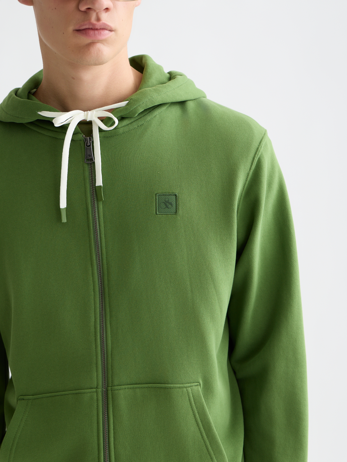 Logo Badge Regular Fit Zip-Up Hoodie