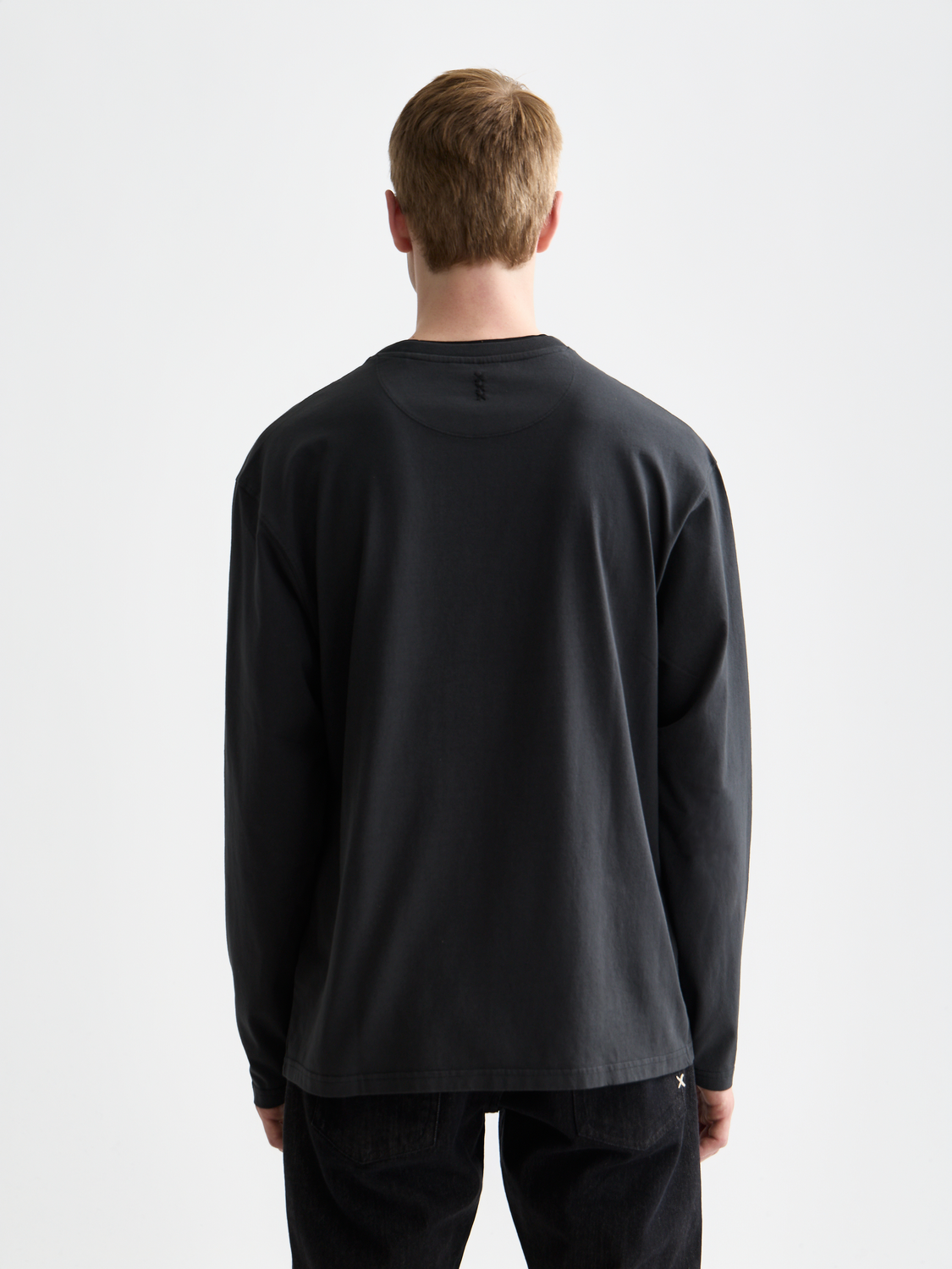3 Crosses Relaxed-Fit Garment-Dyed Long Sleeve T-Shirt