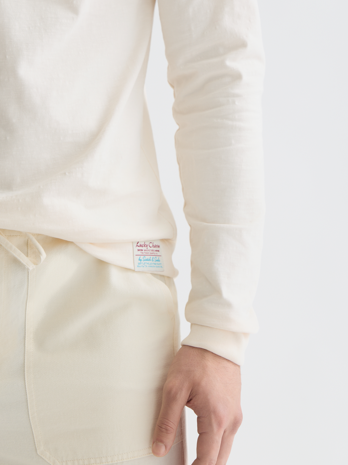 Henley Slub Yarn Regular-Fit Long-Sleeve T-Shirt