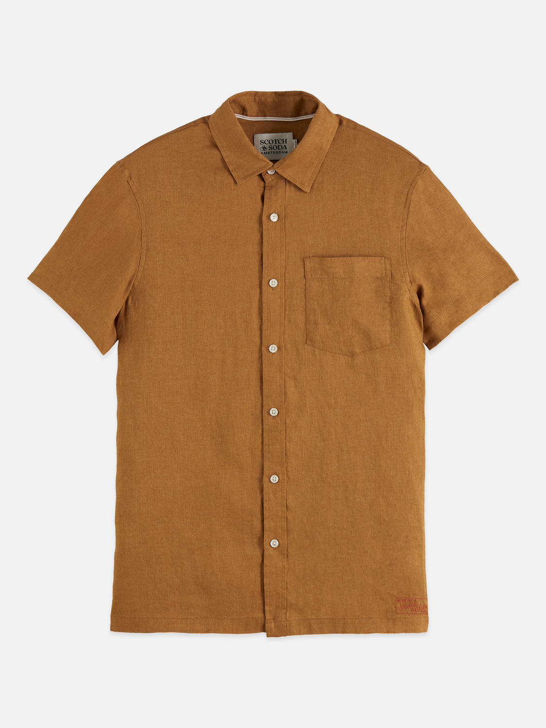 Seasonal Core Linen Regular-Fit Short Sleeve Shirt