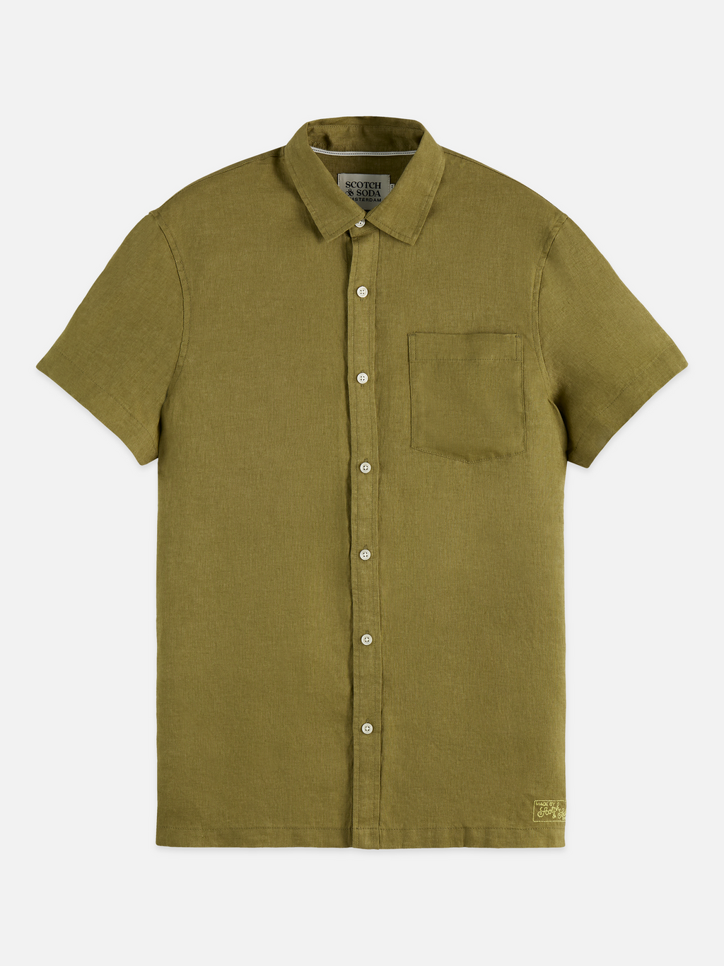 Seasonal Core Linen Regular-Fit Short Sleeve Shirt