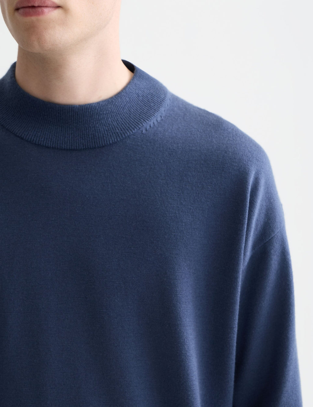 Seasonal Core Dropped Shoulder Mock Neck